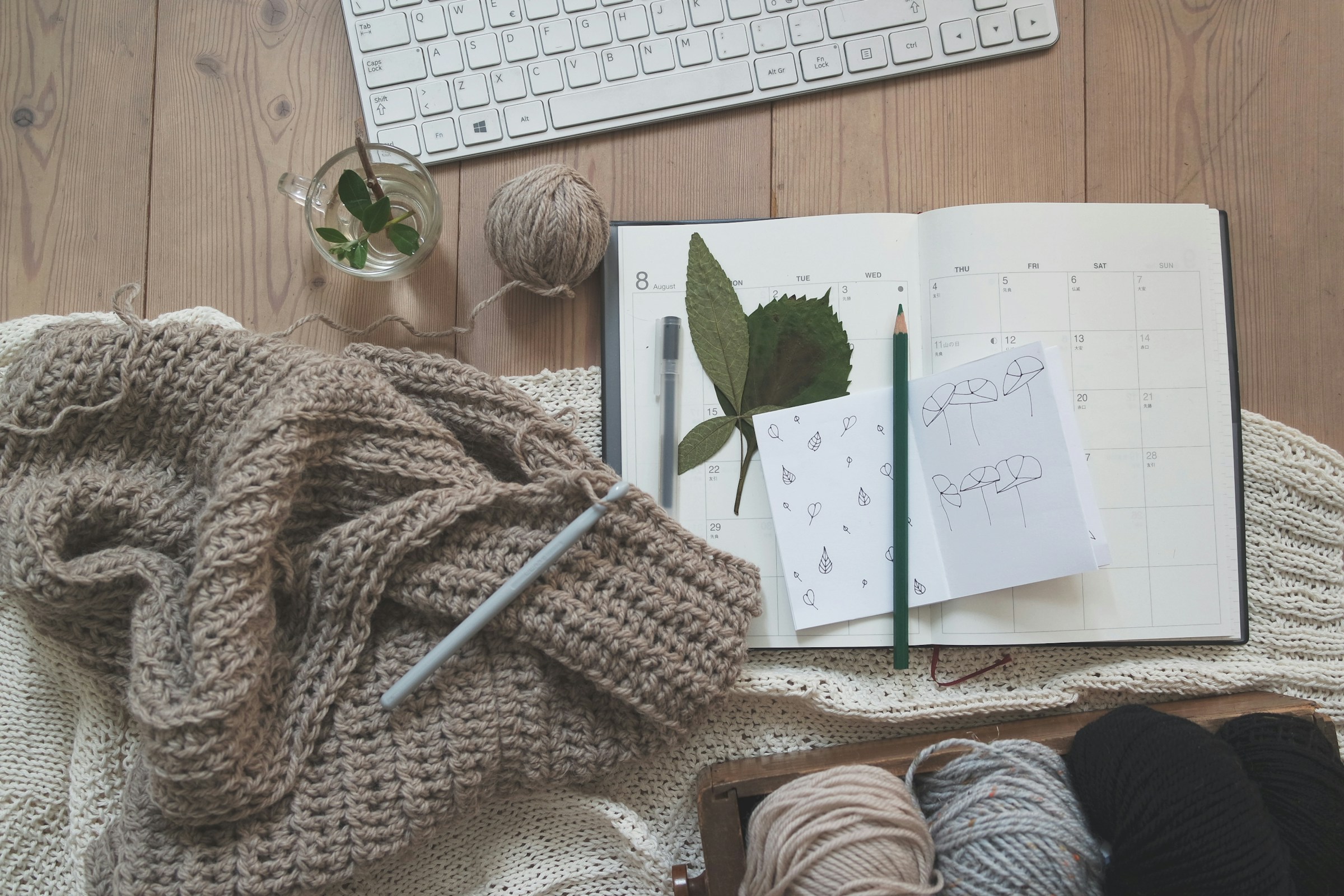 Elena crocheting amigurumis